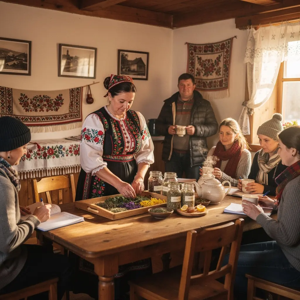 Pohľad na bylinkovú záhradu, kde rastú rôzne druhy slovenských byliniek.