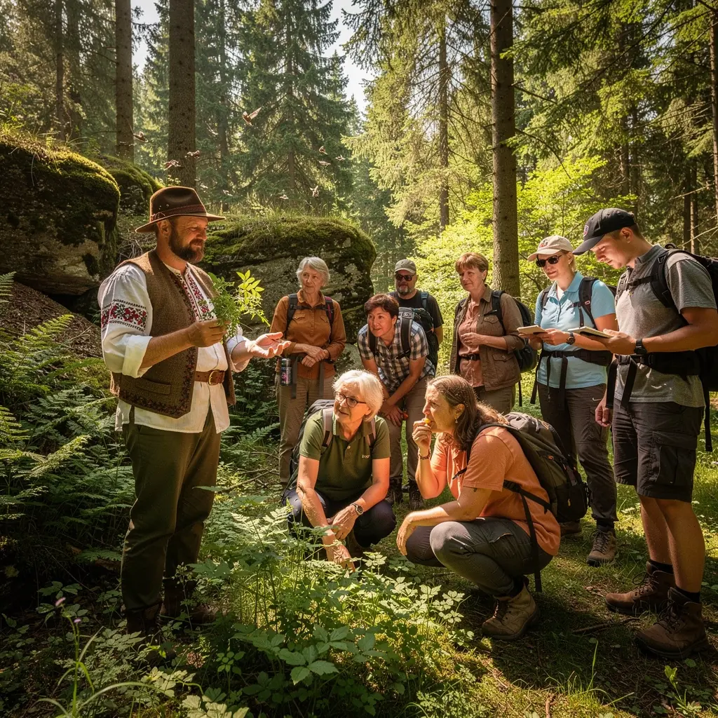 Kreatívne aranžovanie šálok čaju s čerstvými bylinkami na osviežujúci nápoj.
